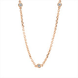 Collier 18 kt RG, 11 Brill. 0,33 ct, TW-si