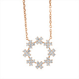 Collier 18 kt RG, 40 Brill. 0,86 ct, W-si