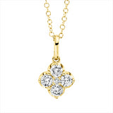 Collier 18 kt GG, mit ZÖ 40 cm + 43 cm, 4 Brill. 0,29 ct, I-pi, 1 Brill. 0,01 ct, I-pi