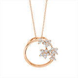 Collier 18 kt RG, 24 Brill. 0,26 ct, I-pi