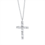 Collier 18 kt WG, mit ZÖ 40 & 43 cm, 10 Bag. 0,16 ct, F-vsi/si, 6 Brill. 0,17 ct, TW-si