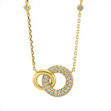 Collier 18 kt GG, mit ZÖ 40 cm + 43 cm, 4 Brill. 0,11 ct, F-vsi/si, 58 Brill. 0,50 ct, F-vsi/si