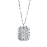 Collier 14 kt WG, mit ZÖ 40 cm + 43 cm, 61 Dia. 0,23 ct, TW-pi
