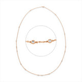 Collier 18 kt RG, 15 Brill. 0,68 ct, TW-si