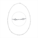 Collier 18 kt WG, 15 Brill. 0,64 ct, TW-si