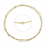 Collier 18 kt GG, 25 Brill. 1,50 ct, TW-si