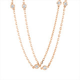 Collier 18 kt RG, 15 Brill. 0,67 ct, TW-si