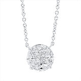Collier 18 kt WG, mit ZÖ 40 cm, 43 cm, 4 Nav. 0,40 ct, F-vsi/si, 4 Brill. 0,11 ct, F-vsi/si