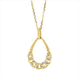 Collier 18 kt GG, mit ZÖ 40 cm + 43 cm, 33 Brill. 0,13 ct, F-vsi/si