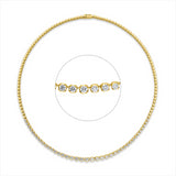 Collier 18 kt GG, 6 Brill. 0,49 ct, TW-si, 5 Brill. 0,56 ct, TW-si, 28 Brill. 0,98 ct, TW-si
