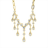 Collier 18 kt GG, 11 Brill. 0,17 ct, 18 Brill. 0,64 ct, 6 Brill. 0,38 ct, 6 Brill. 0,03 ct, F-vsi/si
