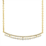 Collier 18 kt GG, 16 Brill. 0,23 ct, TW-si, 1 Brill. 0,04 ct, TW-si, 53 Brill. 0,23 ct, TW-si