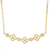 Collier 18 kt GG, mit ZÖ 40 cm + 43 cm, 3 Brill. 0,10 ct, F-vsi/si, 4 Brill. 0,06 ct, F-vsi/si