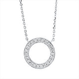 Collier 18 kt WG, 23 Brill. 0,15 ct, TW-si