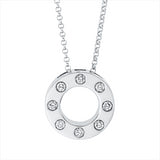 Collier 18 kt WG, 8 Brill. 0,15 ct, F-vsi