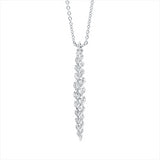 Collier 18 kt WG, mit ZÖ 41, cm, 43.5 cm, 22 Brill. 0,71 ct, TW-si