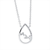 Collier 18 kt WG, mit ZÖ 41cm, 4 Trap. 0,08 ct, TW-si, 13 Brill. 0,04 ct, TW-pi
