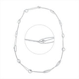 Collier 14 kt WG, 498 Dia. 1,46 ct, TW-pi, 13 Brill. 0,66 ct, TW-pi