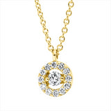 Collier 18 kt GG, 13 Brill. 0,11 ct, TW-si