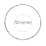 Collier 18 kt WG, 4 Nav. 1,03 ct, TW-vsi/si, 69 Nav. 7,77 ct, TW-vsi/si