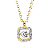 Collier 18 kt GG, mit Öse, 17 Brill. 0,10 ct, TW-si
