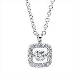 Collier 18 kt WG, 17 Brill. 0,10 ct, TW-si