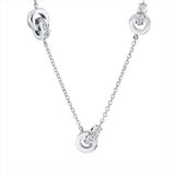 Collier 18 kt WG, 55 Brill. 0,24 ct, TW-si