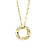 Collier 18 kt GG, 24 Brill. 0,06 ct, TW-si