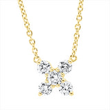 Collier 18 kt GG, 5 Brill. 0,21 ct, TW-si