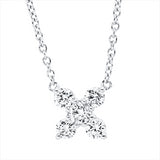 Collier 18 kt WG, 5 Brill. 0,21 ct, TW-si
