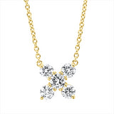 Collier 18 kt GG, 5 Brill. 0,35 ct, TW-si