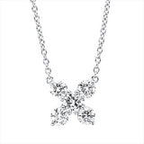 Collier 18 kt WG, 5 Brill. 0,35 ct, TW-si