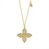 Collier 18 kt GG, mit ZÖ 42 cm, 1 Brill. 0,02 ct, TW-si, 24 Brill. 0,23 ct, TW-si