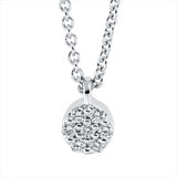 Collier 18 kt WG, mit ZÖ 42 cm, 7 Brill. 0,05 ct, TW-si