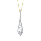 Collier 18 kt GG, Fass. rhod. mit ZÖ 40 cm + 42, 11 Brill. 0,17 ct, TW-si, 49 Dia. 0,19 ct, TW-si