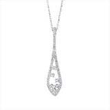Collier 18 kt WG, mit ZÖ 40 cm + 42 cm, 11 Brill. 0,17 ct, TW-si, 49 Dia. 0,19 ct, TW-si