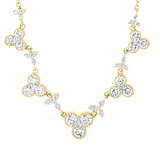Collier 18 kt GG, Fassung rhodiniert, 38 Brill. 0,89 ct, TW-si