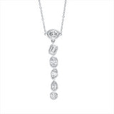 Collier 18 kt WG,1 Sm.schliff 0,26 ct,1 Tropfen 0,17 ct 2 Oval 0,65ct,1 Nav.0,14 ct,1 Brill.0,11ct,TW-si