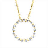 Collier 18 kt GG, mit ZÖ 42 cm, 17 Brill. 0,39 ct, TW-si