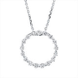 Collier 18 kt WG, mit ZÖ 42 cm, 17 Brill. 0,39 ct, TW-si