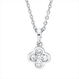 Collier 18 kt WG, mit Öse, 4 Brill. 0,17 ct, TW-si, 1 Brill. 0,02 ct, TW-si
