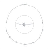 Collier 18 kt WG, 9 Brill. 0,52 ct, TW-si