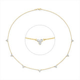 Collier 18 kt GG, 21 Brill. 1,03 ct, TW-si