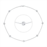 Collier 18 kt WG, 7 Brill. 2,11 ct, TW-si2