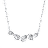 Collier 18 kt WG, 10 Brill. 0,45 ct, TW-si