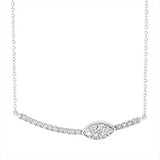 Collier 18 kt WG, 22 Brill. 0,50 ct, TW-si