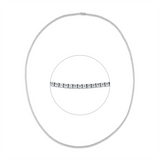 Collier 18 kt WG, 348 Brill. 10,40 ct, TW-vsi
