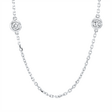 Collier 18 kt WG, 12 Brill. 0,57 ct, TW-si