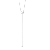 Collier 18 kt WG, 1 Brill. 0,01 ct, TW-pi