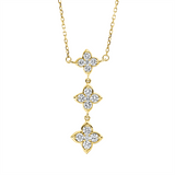 Collier 18 kt GG, mit ZÖ 40 cm, 15 Brill. 0,44 ct, TW-si